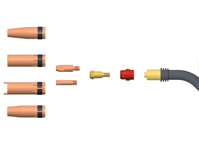 MIG/MAG toortsen onderdelen
