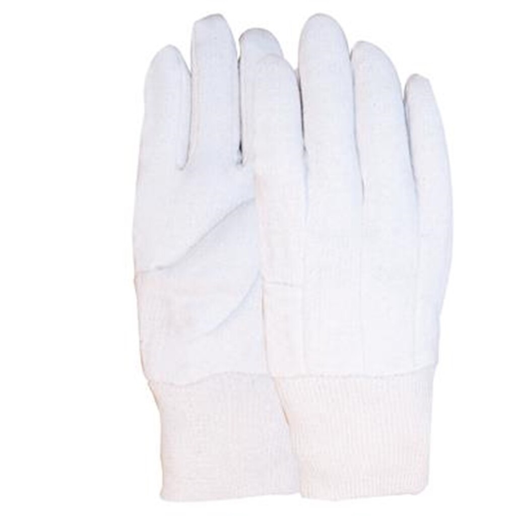 14-161 mt.10/XL OXXA Basic Handschoenen Knitter jersey heren katoen écru met manchet 369 grams, mt.10/XL