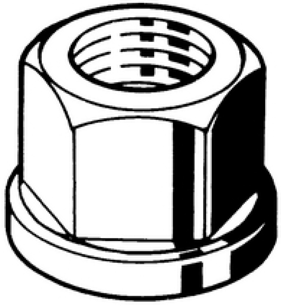DIN≈6331 M8 RVS A4 Zeskantkraagmoer | BC02536