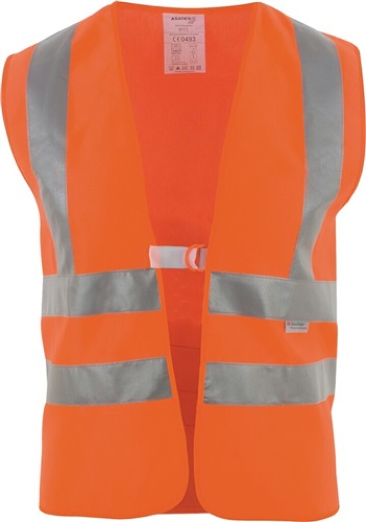 ASATEX Veiligheidsvest  ORANGE m. reflect. strepen op schouders maat universele EN 20471 kl. 2